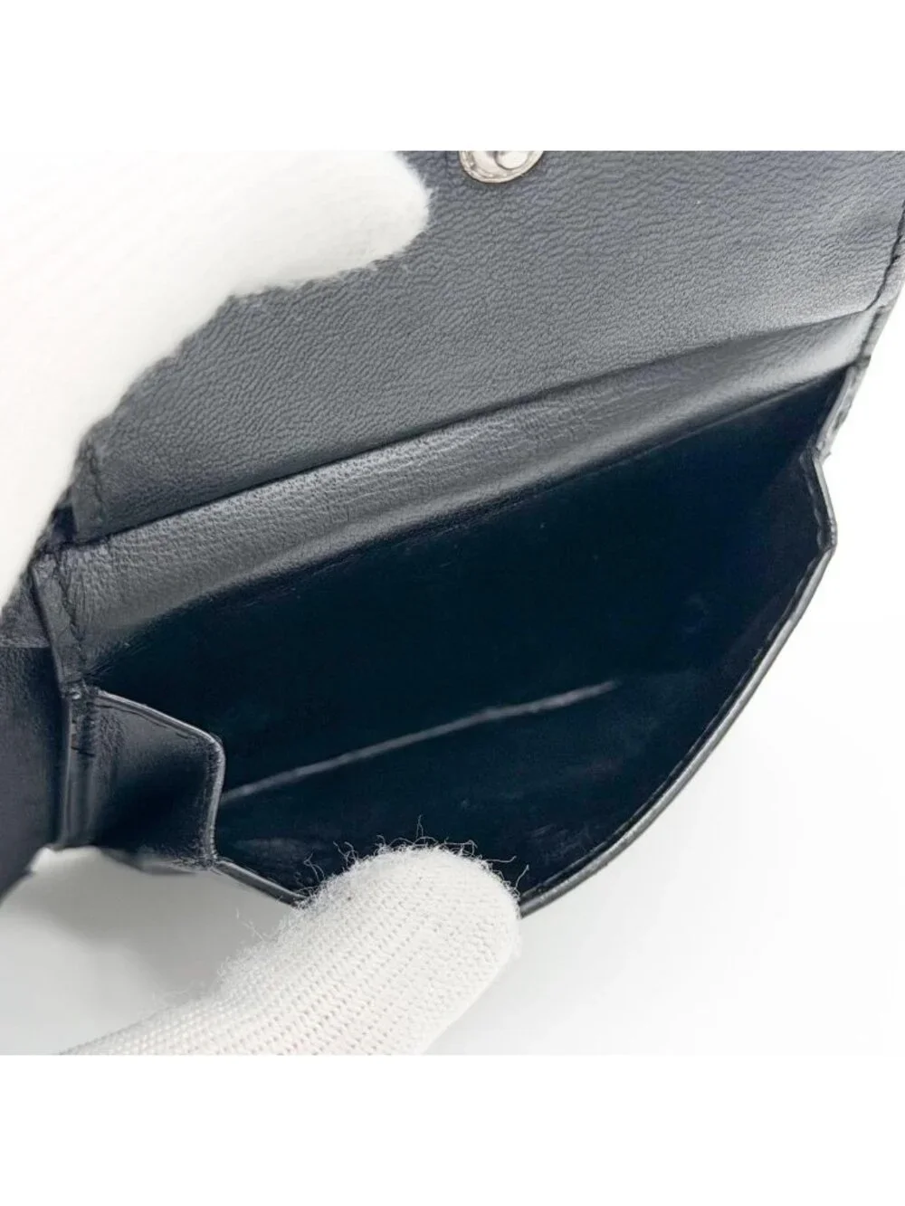 Balenciaga Everyday Bifold Compact Leather Square Black Wallet